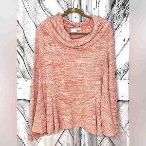 Cozy Pink Cowl Neck Sweater